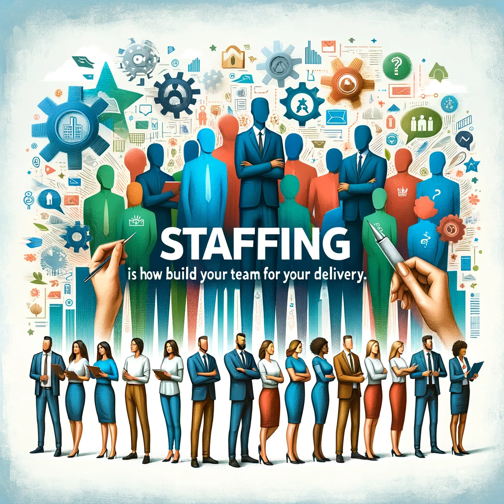 Staffing is how you build your team for your delivery.